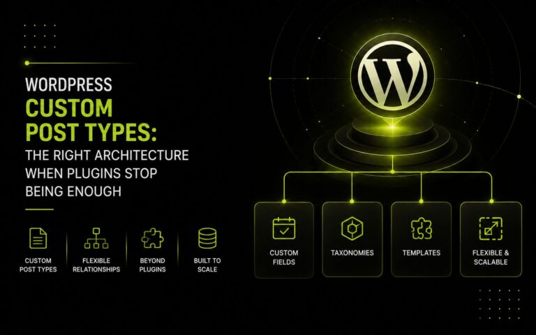 WordPress Custom Post Types: The Right Architecture When Plugins Stop Being Enough